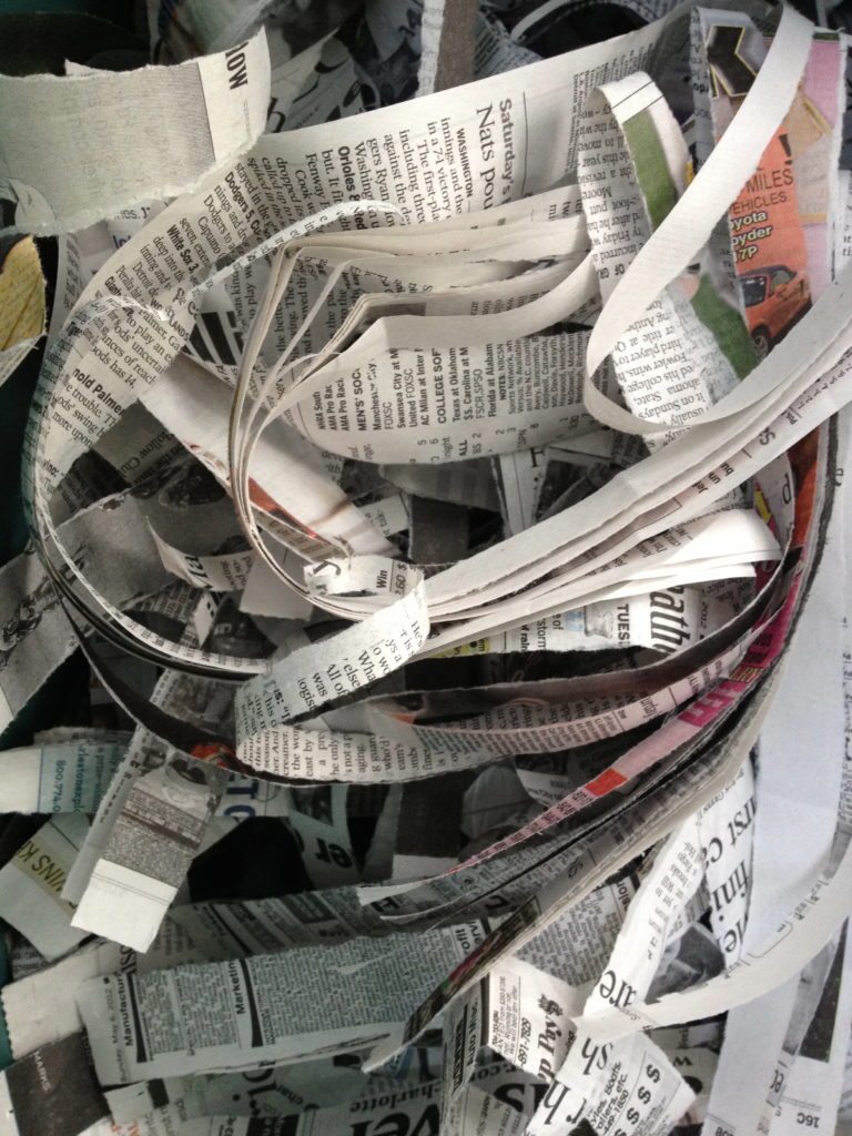 Shredded Newspaper Worm Bin Bedding